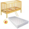 Patut Din Lemn Radek II + Saltea Gryko Kokos Baby Dreams