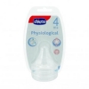 Tetina Physiologic silicon 2buc, flux rapid, 4+ Chicco